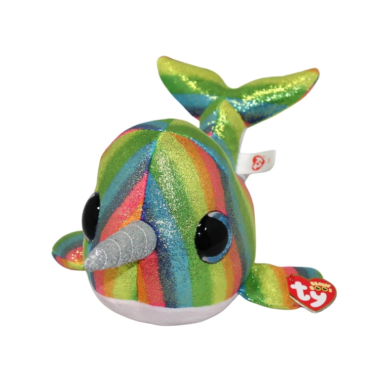 TY Beanie Boos - Magical Sea Unicorn NORI the Narwhal with Glitter