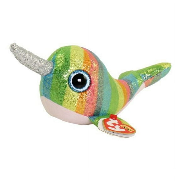 TY Beanie Boos - NORI the Narwhal (Glitter Eyes) (Regular Size - 6" Plush)