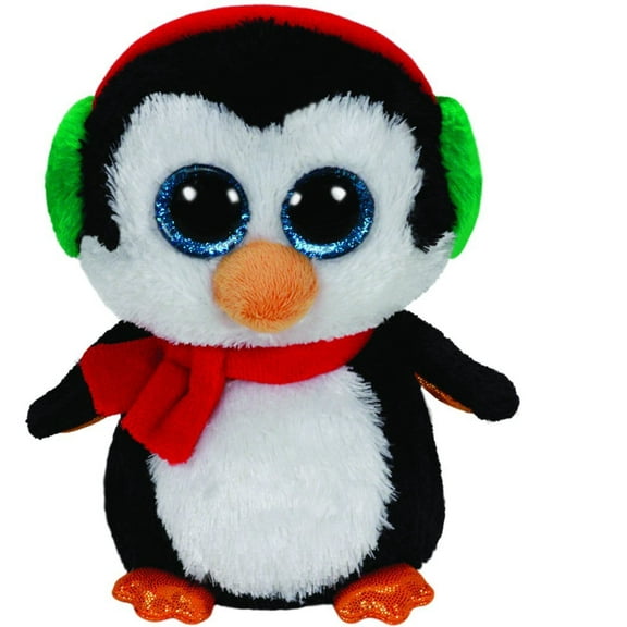 TY Beanie Boos -NORTH the Penguin (Glitter Eyes) Small 6" Plush (NO TY HANG TAG)