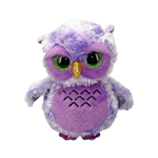 Ty Beanie Boos - Owlivia the Purple Owl – Glitter Eyes - Stuffed Animal