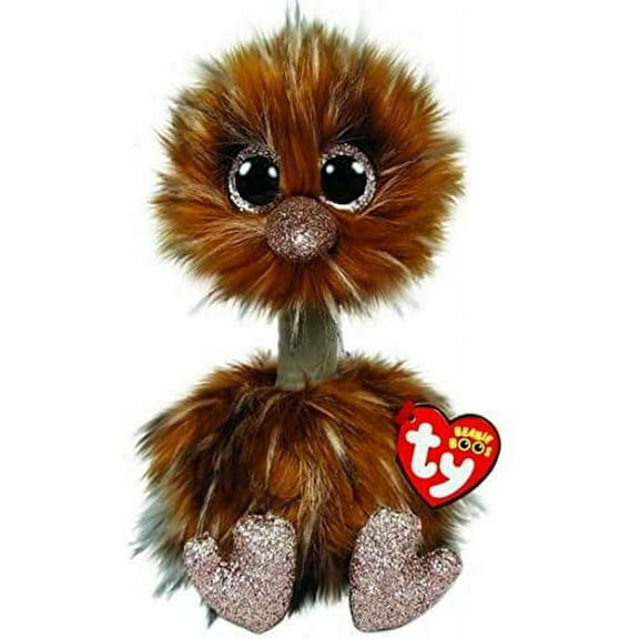 TY Beanie Boos - Orson The Brown Ostrich Medium (Glitter Eyes) Small 9" Plush