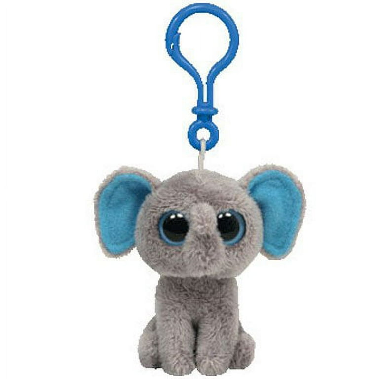 TY Beanie Boos PEANUT the Elephant Solid Eyes Key Clip NO TY