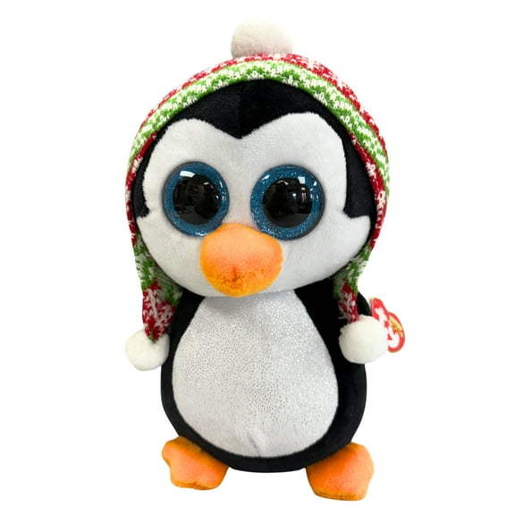Ty Beanie Boos - Penelope the Penguin Medium (10") Glitter Eyes - Stuffed Animal