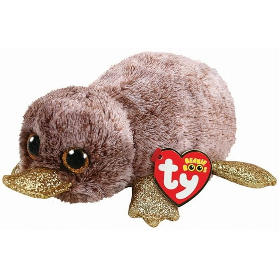 TY Beanie Boos - PERRY the Platypus (Glitter Eyes) (Regular Size - 6" )(BONUS 1 FUN CHOPS & 1 ZIPPER BRACELET)