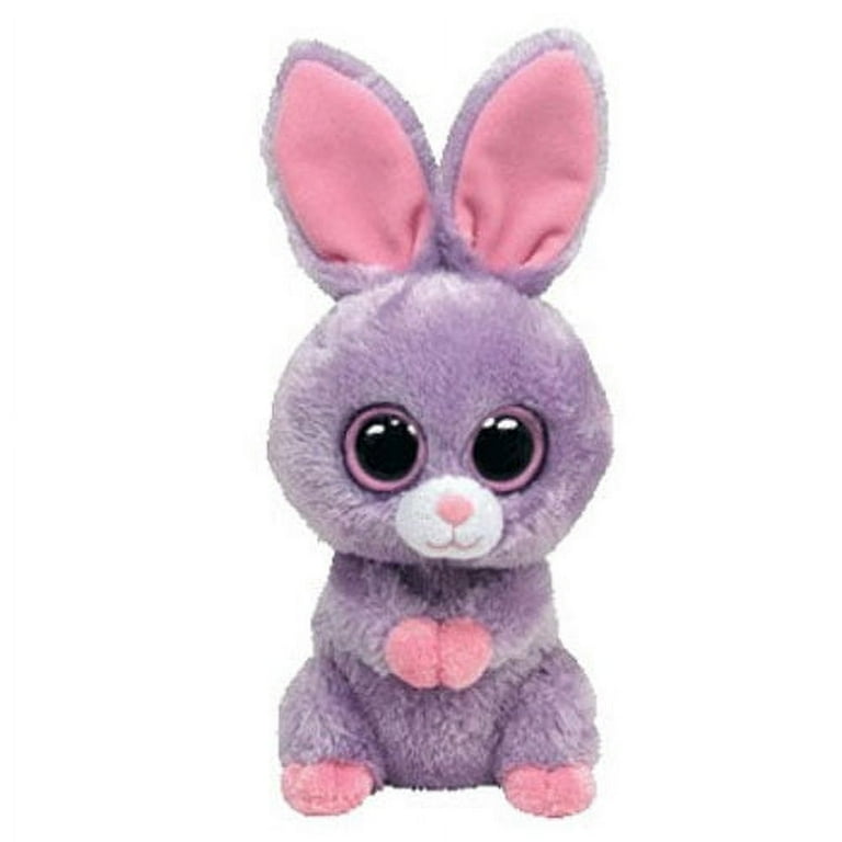 TY Beanie Boos PETUNIA the Purple Bunny Solid Eye Color