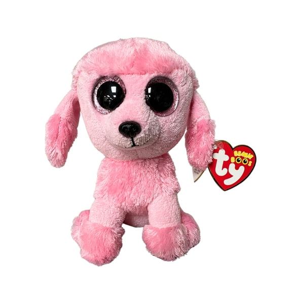 Ty Beanie Boos - Princess the Pink Poodle, (6"), Glitter Eyes, MWMT Stuffed Animal Toy
