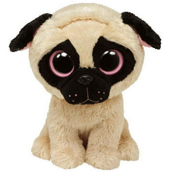TY Beanie Boos - PUGSLY the Pug Dog (Solid Eye Color) (Medium Size - 9 inch)