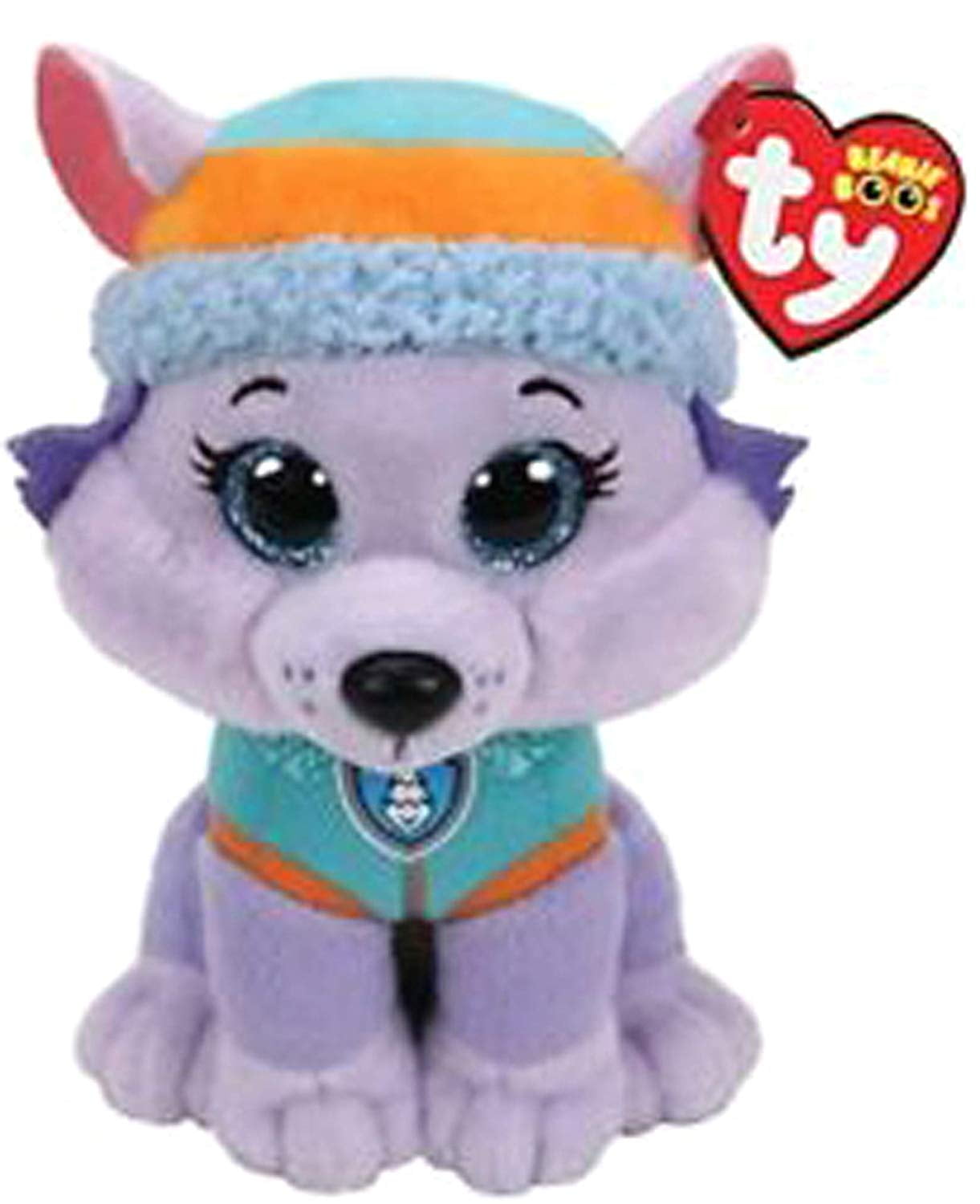 TY Beanie Boos - Paw Patrol - Everest - Husky The Dog (Glitter Eyes) Small 6" Plush