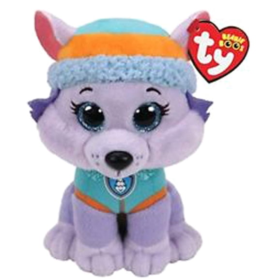 TY Beanie Boos - Paw Patrol - Everest - Husky The Dog (Glitter Eyes) Small 6" Plush