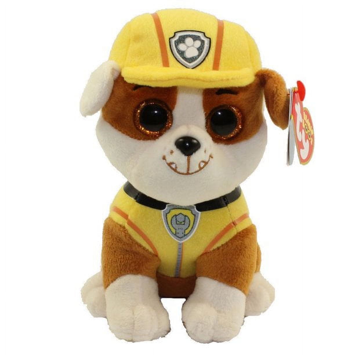 TY Beanie Boos  - Paw Patrol  (RUBBLE the Dog 6"  and RUBBLE Key Clip) 2 Piece Plush Set