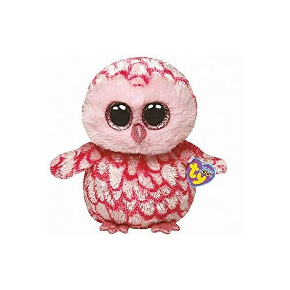 TY Beanie Boos -Pinky Owl (Glitter Eyes) Small 6" Plush