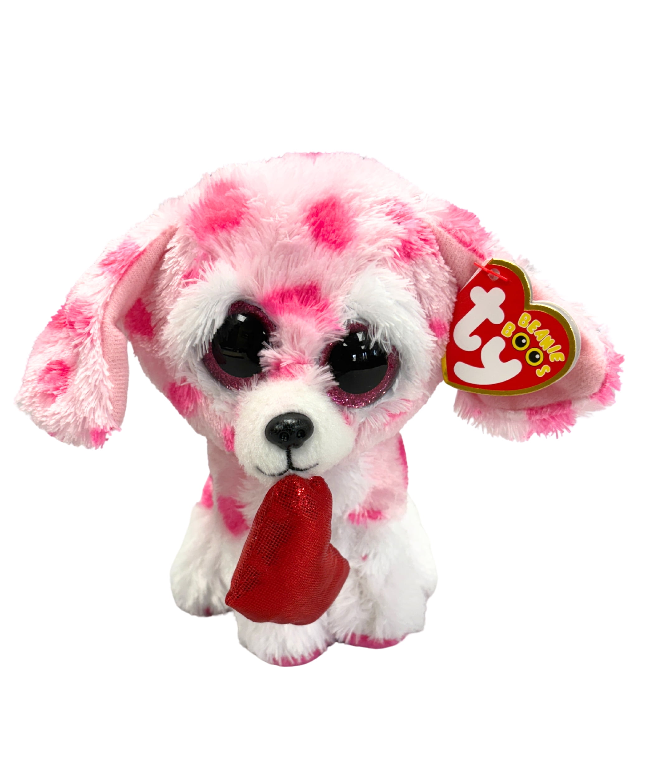 Ty Beanie Boos - Rory the Valentine's Dog – Glitter Eyes - Stuffed