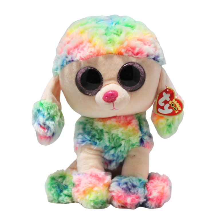 TY Beanie Boos Stuffed Animal - Rainbow Poodle, 9 Inches Height