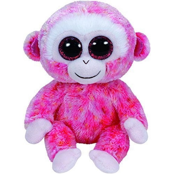 TY Beanie Boos Ruby the Red Monkey (Glitter Eyes) Small 6" Toy Plush By Ty