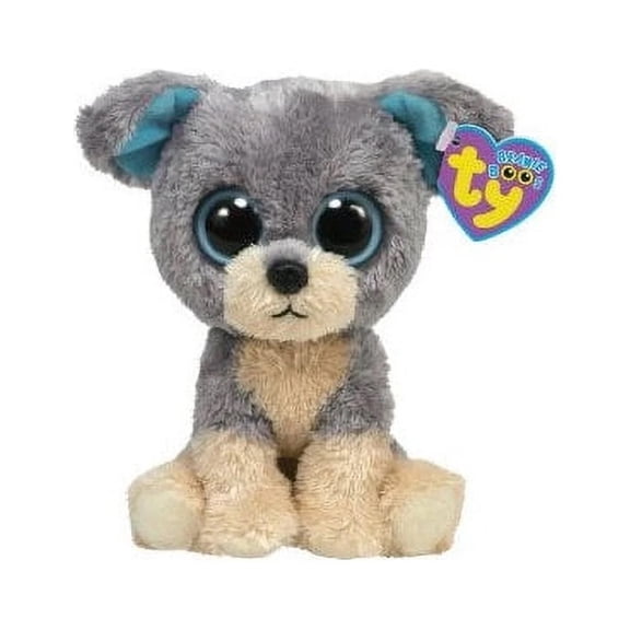 TY Beanie Boos - SCRAPS the Dog (Solid Eye Color) (Regular Size - 6" Plush)(BONUS 1 TY CARD)