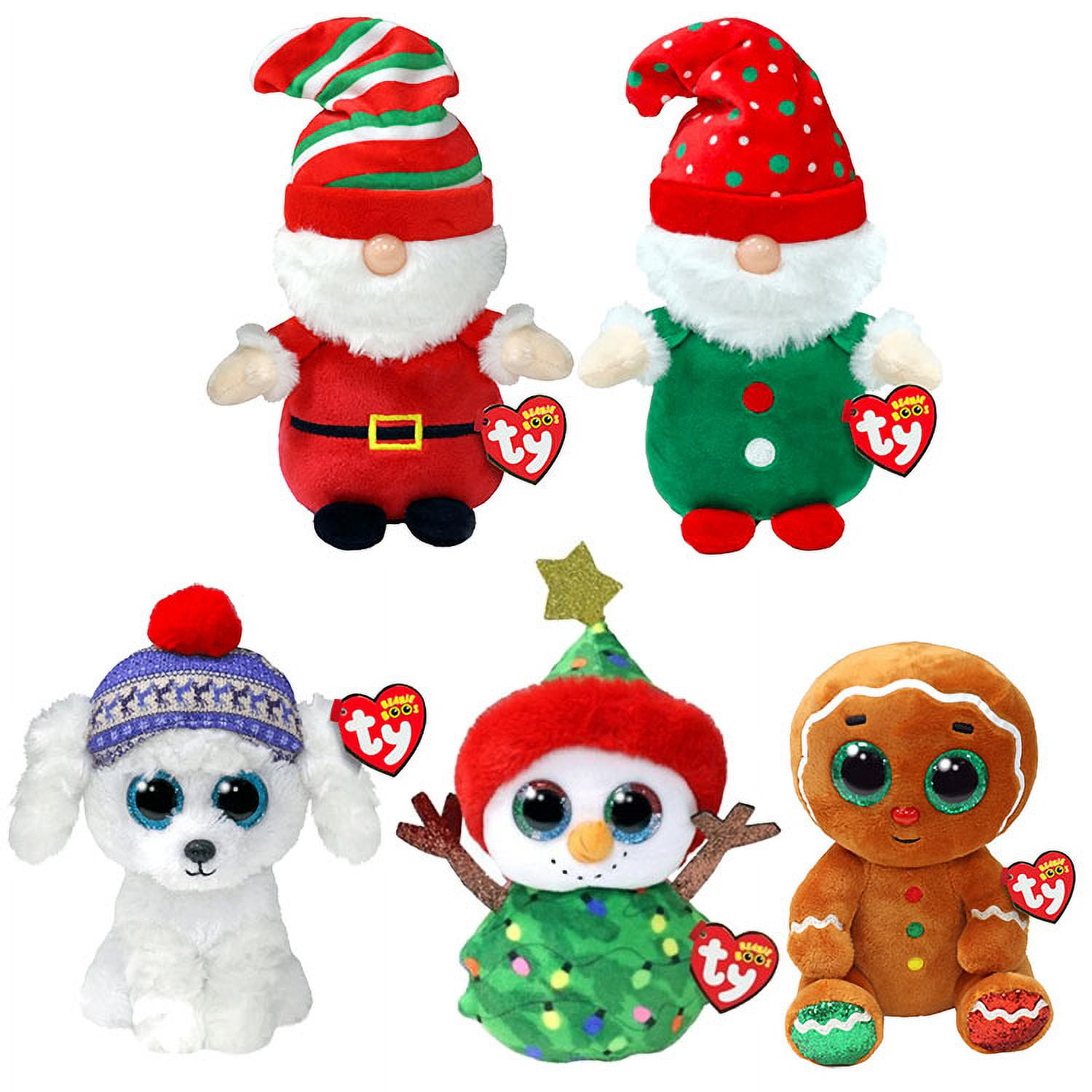 TY Beanie Boos SET of 5 Christmas 2023 Releases (Gnewman, Gnolan