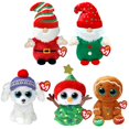 TY Beanie Boos Plush Set of 5 Christmas 2023 Releases (Gnewman, Gnolan, Crumble, Sleighbell