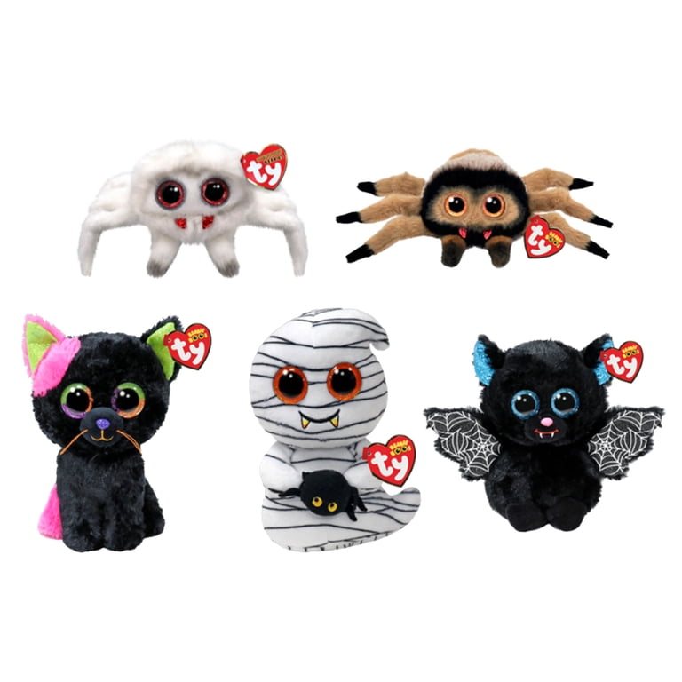 SET of 3 Ty Beanie Boos BATISTE WEAVER LUNA Halloween Bat  Beanie Boo Halloween collection display picture 1