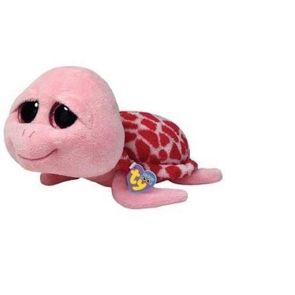 Ty Beanie Boos - Shellby the Pink Sea Turtle, (3"), Glitter Eyes, MWMT Stuffed Animal Toy