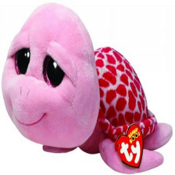 TY Beanie Boos - SHELLBY the Pink Turtle (Regular Size 6"  Plush)(BONUS 1 FUN CHOPS & 1 ZIPPER BRACELET)