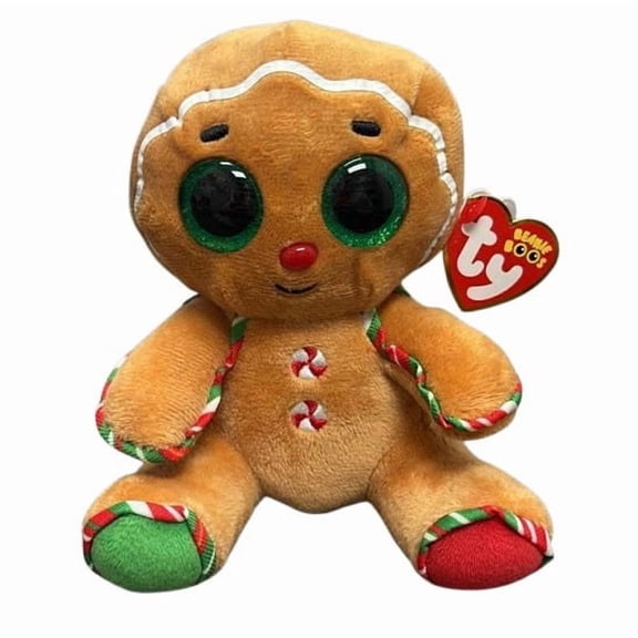 TY Beanie Boos - SNAPS the Gingerbread Man (Regular Size - 6" Plush  - MWMTs)(BONUS 1 TY CARD)