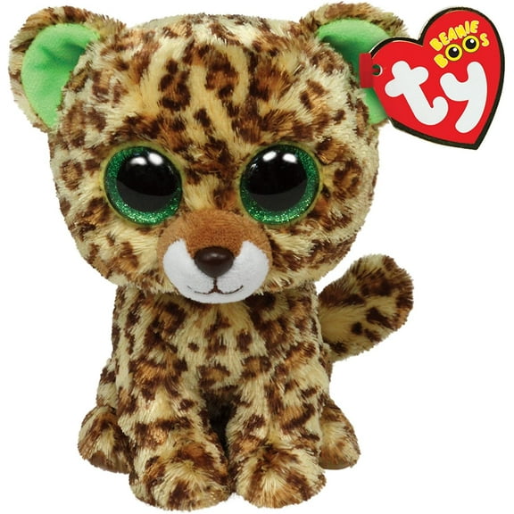 TY Beanie Boos - SPECKLES the Leopard with Yellow Feet (Glitter Eyes) (Regular Size - 6") With Fun Chops