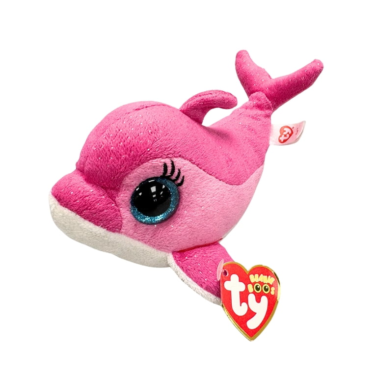 Ty Beanie Boos - Surf the Dolphin – Glitter Eyes - Stuffed Animal