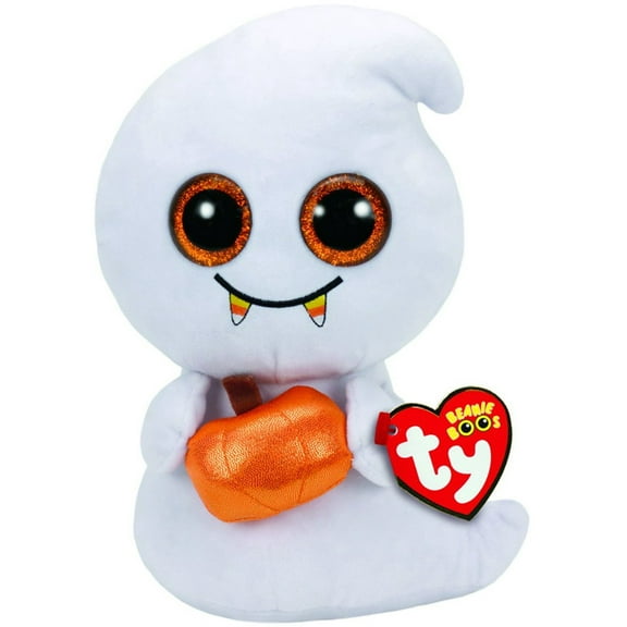 TY Beanie Boos - Scream The Ghost (Glitter Eyes) Regular Size 6" Plush (With Fun Chops)