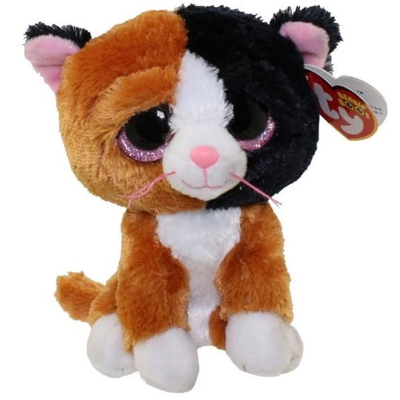 TY Beanie Boos - TAURI the Cat (Glitter Eyes) (Regular Size 6" Plush)(BONUS 1 FUN CHOPS & 1 TY CARD)