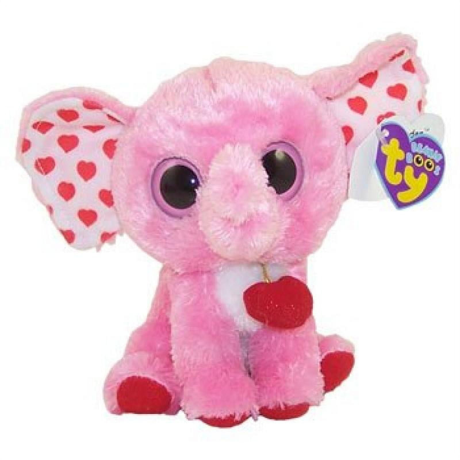 TY Beanie Boos TENDER the Pink Elephant Solid Eye Color Regular Size 6 inch