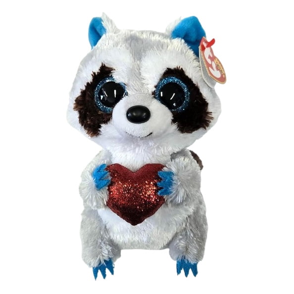 Ty Beanie Boo Thief The Racoon with Heart for Valentines 2026-6"