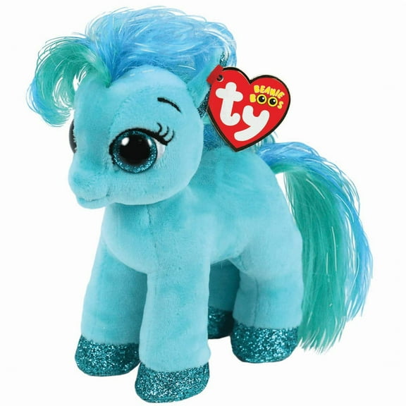 TY Beanie Boos - TOPAZ the Blue Horse (Regular Size - 6" Plush) (BONUS ONE FUN CHOPS)