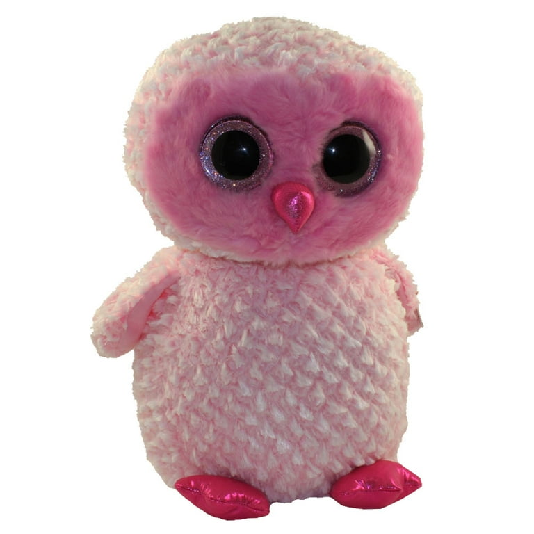 TY Beanie Boos TWIGGY the Pink Owl Glitter Eyes LARGE Size 17 inch