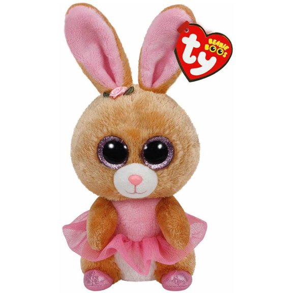 TY Beanie Boos - TWINKLE TOES the Ballet Ballerina Bunny Rabbit (Glittery Eyes 6" Plush)(BONUS 1 TY CARD)