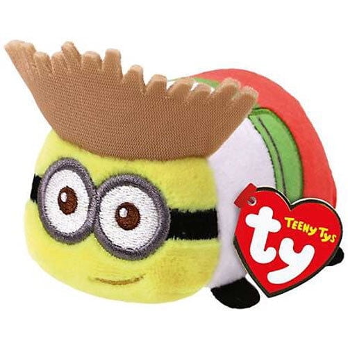 TY Beanie Boos Teeny Tys - DAVE Minion Tourist Despicable Me 3 Stackable 4" Plush (BONUS 1 FUN CHOPS & 1 TY CARD)