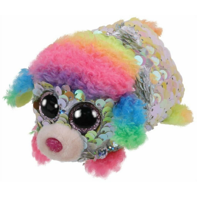 Ty Beanie Boos Teeny Tys Plush, Rainbow Poodle, 4 Inch Collectible