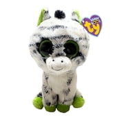 TY Beanie Boos - ZIG-ZAG the Zebra Glitter Eyes Regular Size - 6 inch