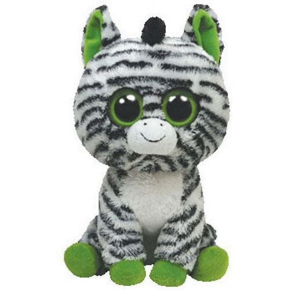 TY Beanie Boos - ZIG-ZAG the Zebra (Solid Eye Color) (Regular Size - 6" Plush)(NO TY HANG TAG)