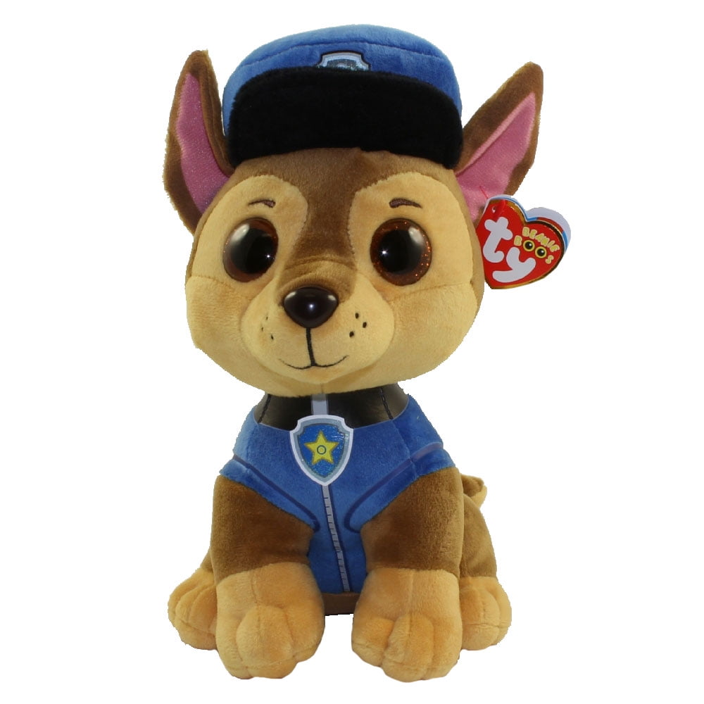 Ty Beanie Boos - Chase the German shepherd  – Medium (10")  – Paw Patrol  - Stuffed Animal