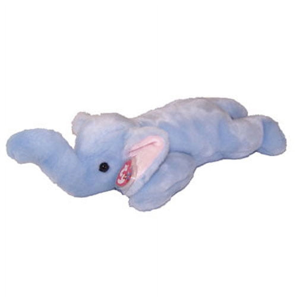 TY Beanie Buddy PEANUT the Elephant Light Blue version 15