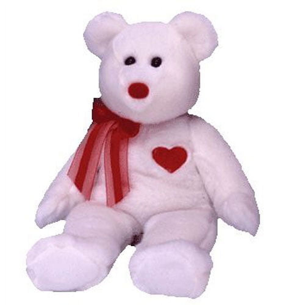 TY Beanie Buddy - VALENTINO the White Bear (14 inch TY Beanie Buddy - VALENTINO the White Bear (14 inch