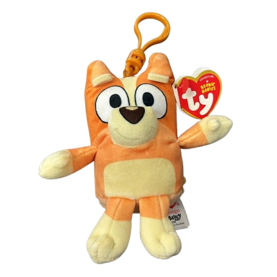 TY Bluey Beanie Baby Clip - BINGO (Plastic Key Clip - 4 inch)