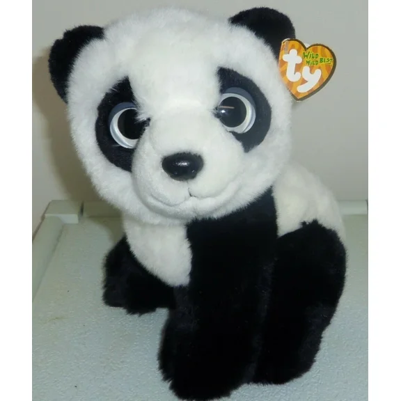 TY Classic  - Wild Wild Best  BEIJING the Panda Bear (10" Plush)(BONUS 1 FUN CHOPS)