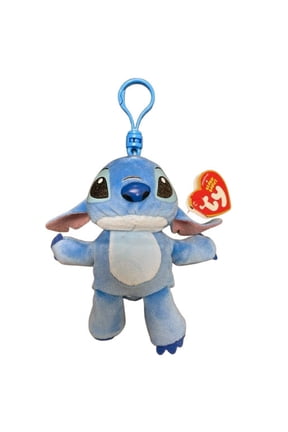 Disney Beanie Baby Stitch Plush Keychain Clip 4" Mini Collectible Toy Bag Charm for Disney Fans