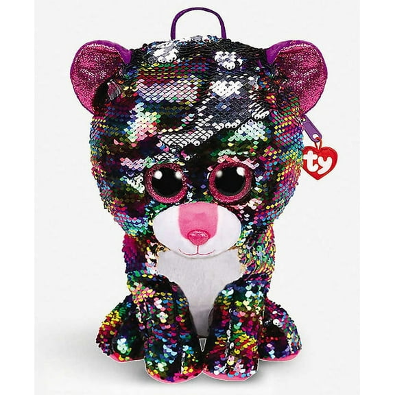TY Fashion Flippy Sequin Backpack - DOTTY the Leopard (10 inch)