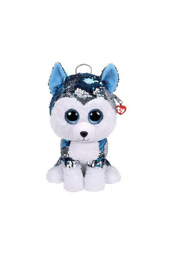 Fashion Flippy Sequin Backpack - SLUSH the Husky (13 inch)