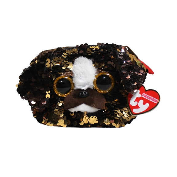 Ty Fashion- Brutus the Dog Glitter Eyes Wristlet Purse - Stuffed Animal