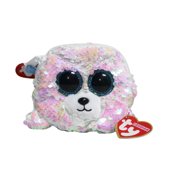Ty Fashion- Icy the Seal – Glitter Eyes – Wristlet Purse - Stuffed Animal