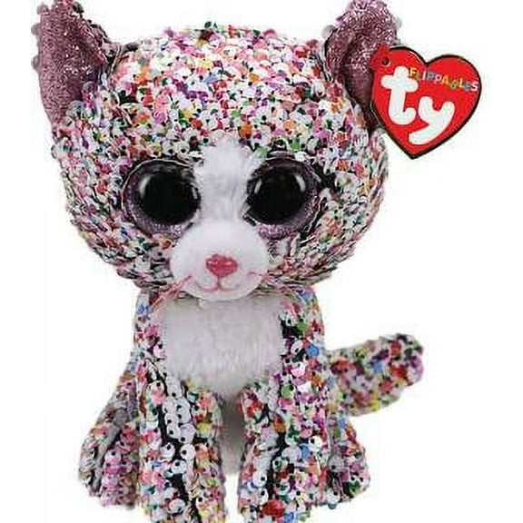 TY Flippables Sequin Plush - CONFETTI the Cat (Regular Size - 6 inch)