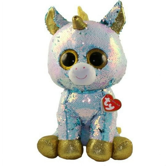 TY Flippables Sequin Plush - DAZZLE the Unicorn (LARGE Size - 17 inch)